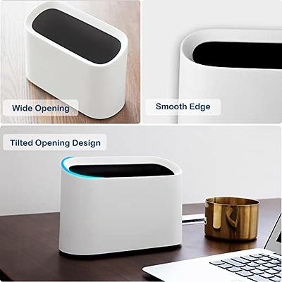 Mini Desktop Trash Can,Tiny Garbage Can with Trash Bags,1.5L Small  Countertop Trash Bin,Little Waste Basket of Bathroom,Miniature Waste Bin  for Office Desk,Vanity,Coffee Table,Makeup Tabletop (White) - Yahoo Shopping