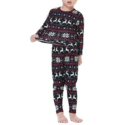 Zando Christmas Boys Thermal Underwear Set Ultra Soft Kids Deer