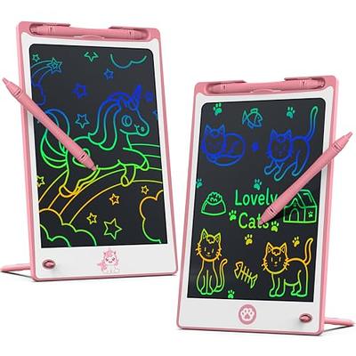 TECJOE 2 Pack LCD Writing Tablet, 8.5 Inch Colorful Doodle Board Drawing  Tablet for Kids, Kids Travel Games Activity Learning Toys Birthday Gifts  for