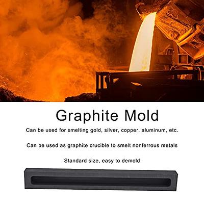 Graphite Mold Eujgoov Strip Shape Graphite Crucible Metal Melting Molds for  Casting Gold Silver and Copper(Outside 120×25×17 Inside 100×10×10mm) -  Yahoo Shopping