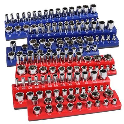 EACELIY 6Pcs Magnetic Socket Organizer Set, 1/2