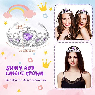 Zhanmai 24 Pcs Tiara Crown Set Princess Crown for Girls Plastic