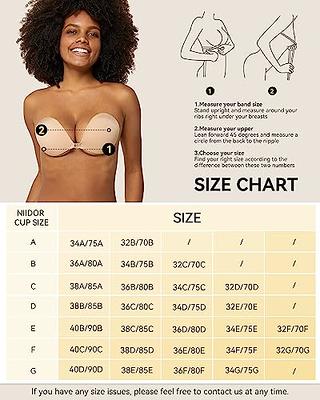 Niidor Adhesive Bra Strapless Sticky Invisible Push up Silicone