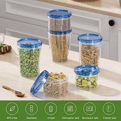 SE 1 1/2 inch Round Plastic Containers - 6pc - Screw on Lid