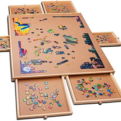 HAHA KID Puzzle Board 2000 Pieces with Cover，Rotating Wooden Jigsaw Puzzle  Table, Extra Large Puzzle Board for Adults and Children，2000 Pieces Puzzle
