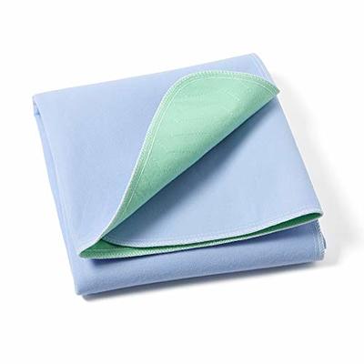 Bed Pads for Incontinence- 2 Pack Green, Absorbent, Reusable, Slip