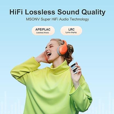 64GB MP3 Player with Bluetooth 5.3, 2.4 Full Touch Screen Portable Music  Player, Lossless Sound Digital Audio Player Built-in HD Speaker, FM Radio