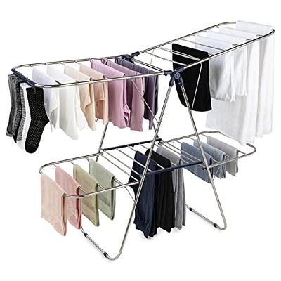 Grey Steel Oversize Folding Clothes Drying Rack - Yahoo Shopping