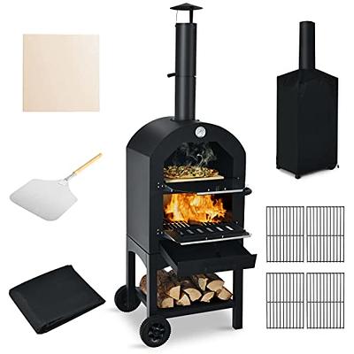 UDPATIO Outdoor Pizza Oveb Hearth Wood-fired Outdoor Pizza Oven in