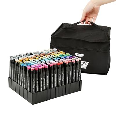 Y YOMA 100 Colors Alcohol Markers Dual Tip Markers Art Markers Set, Unique  Colors (1 Marker Case) Alcohol-based Ink, Fine & Chisel, Black Penholder -  Yahoo Shopping