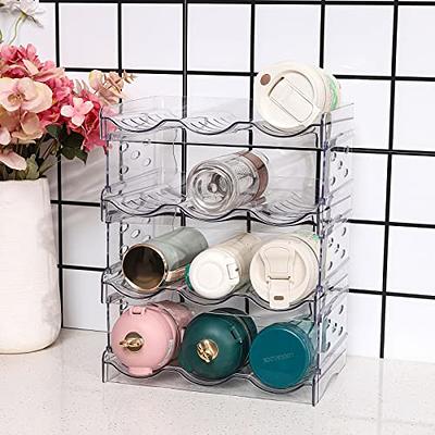 Bathroom Vanity Counter Organizer with 3 Tier Standing Rack Storage Shelf  in Clear BPA-Free Plastic