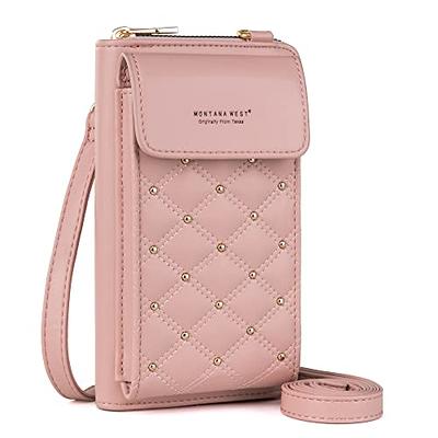 RONSIN Small Crossbody Cell Phone Purse Wallet for Women, Mini Shoulder Bag  with RFID Credit Card Slots, 01-Black Litchi: Handbags: Amazon.com