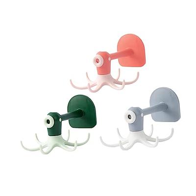 Zerodeko 3pcs 360 Swivel Hook Rotating Folding Hook Cabinet Hook Kitchen  Wall Cup Hooks Kitchen Utensil Hanging Rack Octopus Hook Cabinet Hanger  Coat Hooks to Rotate The HIPS Rag Wall Hook 