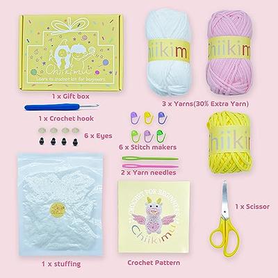 Chiikimu Crochet Kit for Beginner with Beginner Easy Yarn