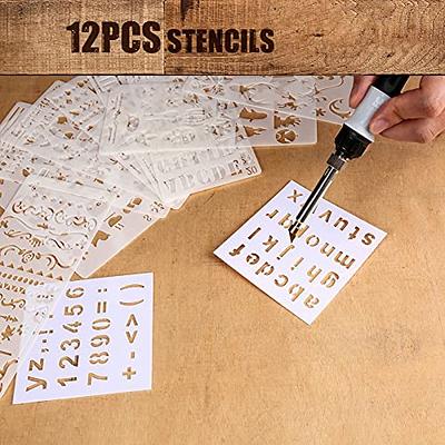 79Pcs Wood Burning Kit Iron Leather Soldering Pyrography Pen Adjustable  Switch