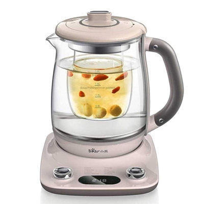 MegaChef 1.8Lt. Glass and Stainless Steel Electric Tea Kettle