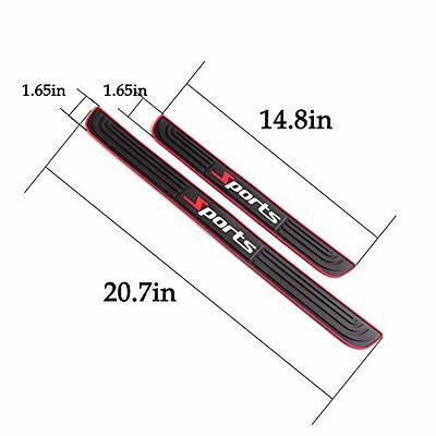 4PCS Car Door Sill Plate Protectors, Auto Door Entry Guards Sill Scuff  Cover Panel Step Protector, PVC Rubber Anti-Scratch Front Rear Door Pedal,  Car