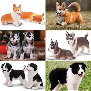 28cm Standing Corgi Dog Cute Toys Puppy Mini Figurine Model Realistic Resin