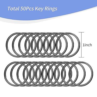 100PCS Premium Swivel Snap Hook Keychains with Key Rings, Metal Keychain  Clip and Key Ring, 50PCS Key Chain Hooks and 50PCS Key Rings for Lanyard  Crafts Jewelry Keychain Making Black 35mm/1.38inches 