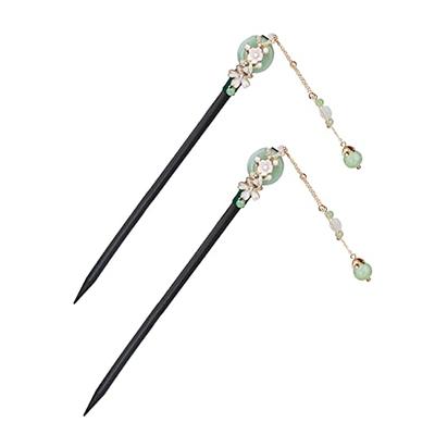 FOMIYES 2 Pcs Hairpin Hair Stick Pins for Women Japanese Hair Sticks Women  Hair Stick Women Hair Chopstick Ponytail Bun Holder Metal Hair Sticks