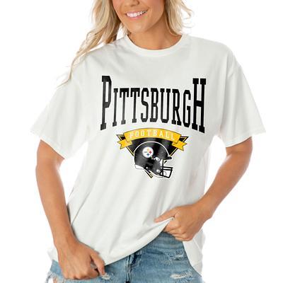 Fanatics Women's Branded White Pittsburgh Steelers Sunday Best Lace-Up T- shirt