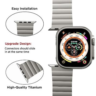 Luxury Titanium Bracelet For Apple Watch Ultra 2 49mm Series 9 45mm 44mm  42mm 41 Metal Band For iWatch Series 8 7 6 5 4 se Strap