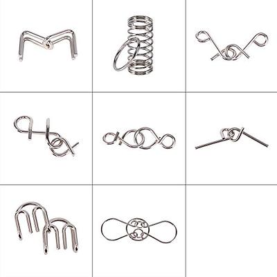 Metal Wire Puzzle Set,, Brain Test, Iron Links Unlock Interlocking