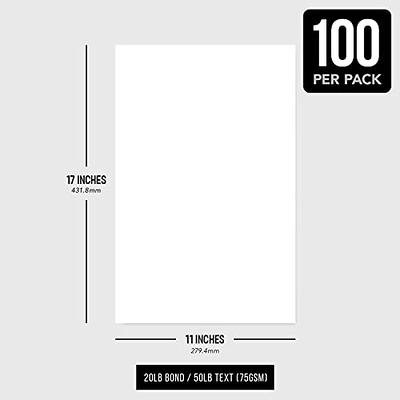 100 Sheets White Blank Cover Stock 11x17 Thick Card Stock, Goefun 80lb  Heavyweight Legal Size Printer Paper For Arts and Crafts, Flyers, Menus