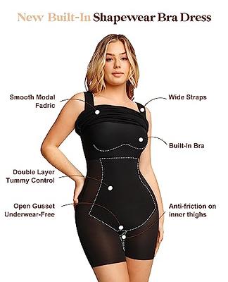 Body Shaper Dress Maxi Dress Bodycon Mini Built in Shapewear Bra 8