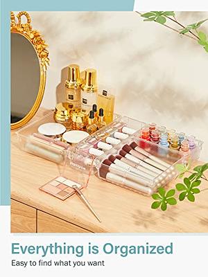 9 PCS Clear Plastic Drawer Organizers Set, 4-Size Versatile Bathroom And  Vanity Drawer Organizer Trays, Storage Bins For Makeup, Bedroom, Kitchen  Gadgets Utensils And Office