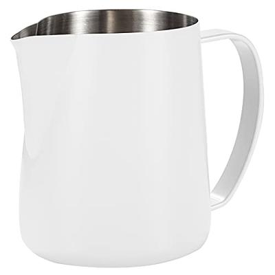 Stainless Steel Milk Frothing Pitcher - Milk Steamer Cup Jug Creamer  Accessories Suitable for Barista, Latte Art 21 oz (600 ml) Silver