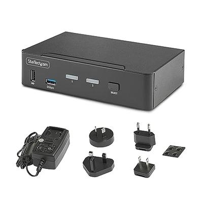 StarTech.com 2-Port DisplayPort KVM Switch, 8K 60Hz / 4K 144Hz