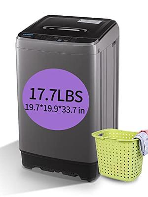 8lbs Portable Fully Automatic Washing Machine with Drain Pump-Purple - Color: Purple