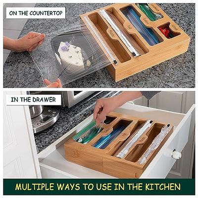 mDesign Plastic Adhesive Mount Storage Organizer Container for Kitchen or  Pantry Wall Organization - Space Saving Holder for Sandwich Bags, Foil -  11