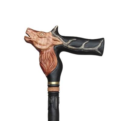 Handmade Wooden Cane, Hand Carved Walking Cane with Ergonomic Palm