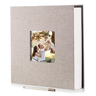 HenPisen Large Photo Album Self Adhesive for 4x6 8x10 10x12 Pictures  Magnetic Scrapbook Album 12.6x11 60 Pages Linen Cover DIY Photo Album  with A Metallic Pen and DIY Stickers(Beige) - Yahoo Shopping
