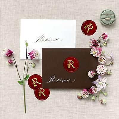 CRASPIRE Letter G Wax Seal Stamp Vintage Alphabet Initial Sealing Wax  Stamps Retro 25mm Removable Brass Head with Wooden Handle for Wedding
