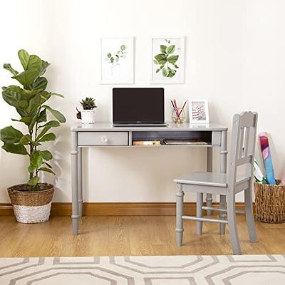 Balanbo Kid's Desk Kid's Table and Chair Set with Drawers and Bookshelf Wooden Kid's Media Desk Student Learning Computer Workstation and Writing