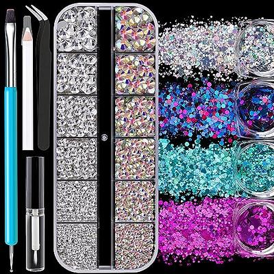 4900PCS Face Gems and Pearls with Glue Face Jewels for Makeup Rhinestones Eye  Gems Flatback Rhinestone Pearl with Dotting Tools Pencil Tweezer for Nail /  Hair / Body / Eyes / Face Rhinestones & Pearls