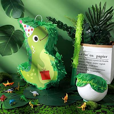 Large Green Dinosaur Pinata with Stick & Blindfold for Kids Boys Dino  Birthday Party Decorations Supplies, 20 x 13.75 x 5.5 in