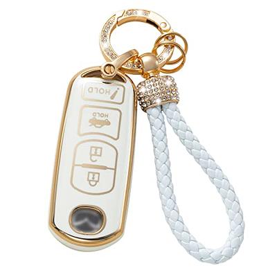  RUABIBAN for Cadillac Key Fob Cover with Keychain