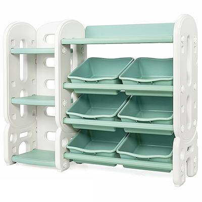 Toy Storage Organizer for Kids, 3-Tier Multi-Purpose Storage Bins with 6  Removable Plastic Bins, HDPE Toy Storage Rack Unit for Playroom Bedroom