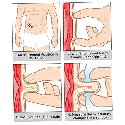 Body Fat Caliper and Measuring Tape for Body - Skin Fold Body Fat