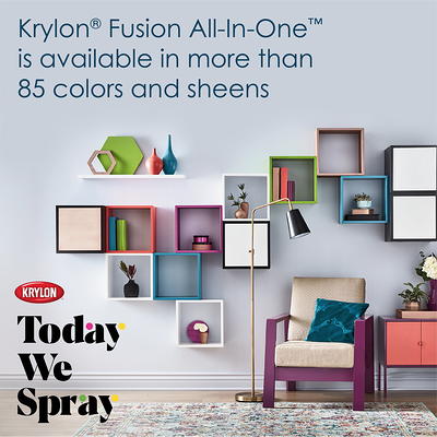 Krylon Fusion 12 oz Spray Paint Black Satin