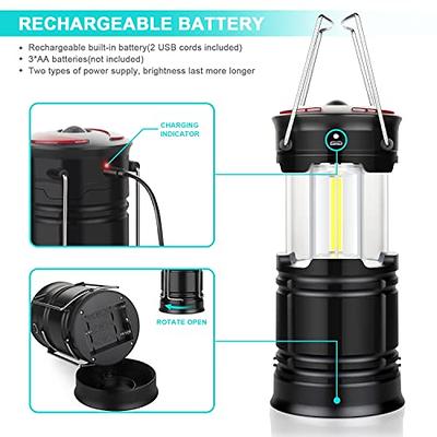 LED Camping Lantern, Rechargeable & Portable Tent Light, 300LM,3 Light Modes,1800mAh Power Bank,With Magnet Base,Electric Lantern Flashlight for