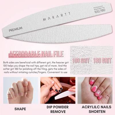 Makartt Nail File 100/180 Grit Nail Files for Acrylic Nails Bundle with Nail  Rhinestone Glue Kit, 15ml Gel Nail Glue with AB Rhinestone Crystals 3D Nail  Art - Yahoo Shopping