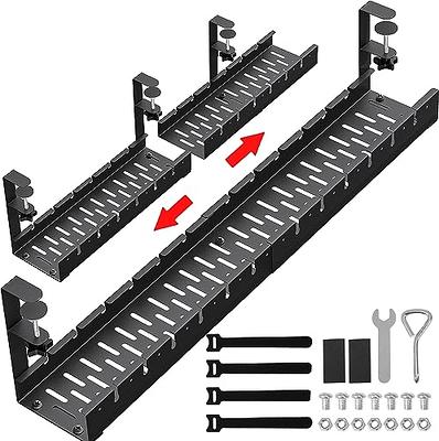 VIVO Black Under Desk 17 Cable Management Tray, Wire Organizer, Cord  Holder