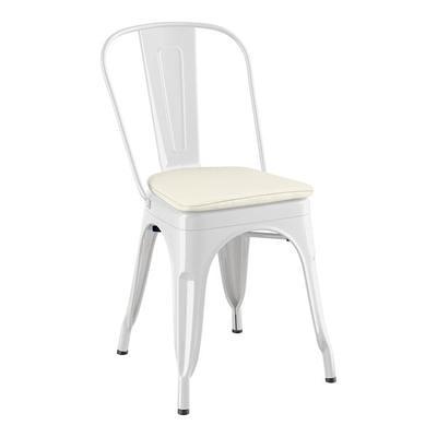 Lancaster Table & Seating White Chiavari Chair Cushion with Ties - 2 Thick