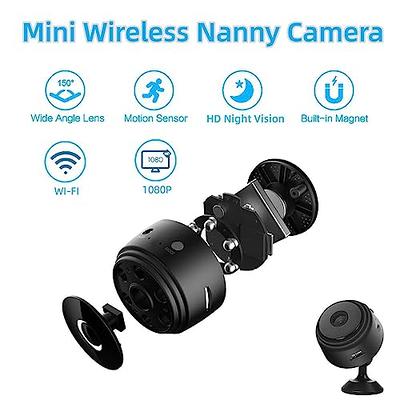  Mini Spy Camera 1080P Hidden Camera - Portable Small HD Nanny  Cam with Night Vision and Motion Detection - Indoor Covert Security Camera  for Home and Office - Hidden Spy Cam 