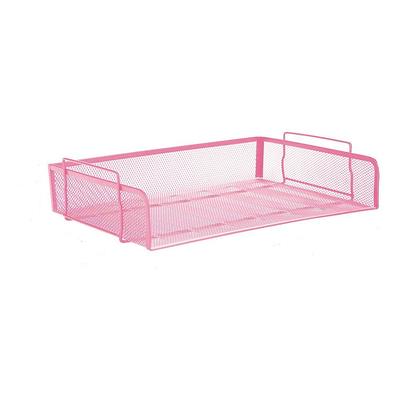 Mind Reader 5 Tray Mesh File/letter/document Desktop Organizer Pink : Target